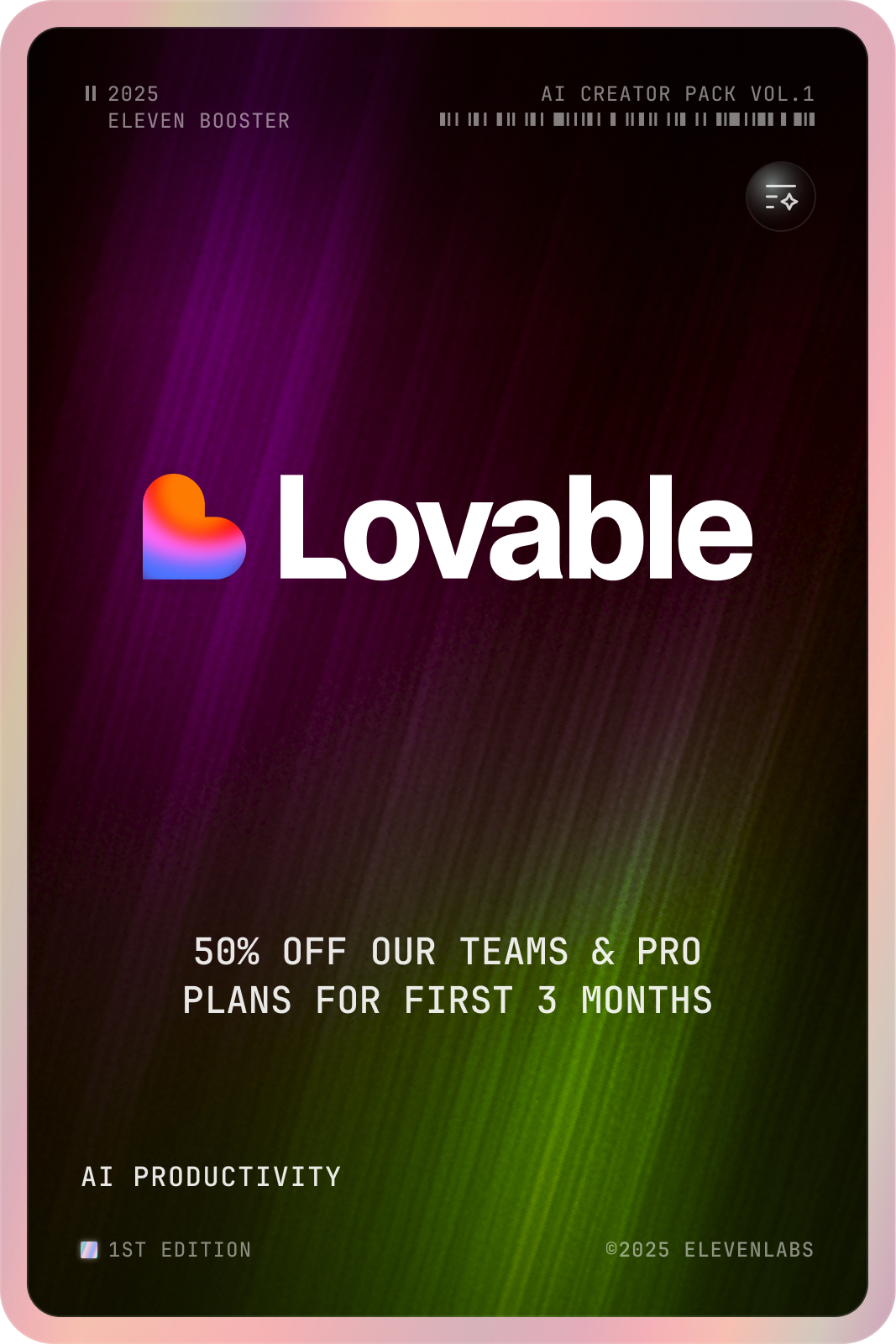 Lovable card front